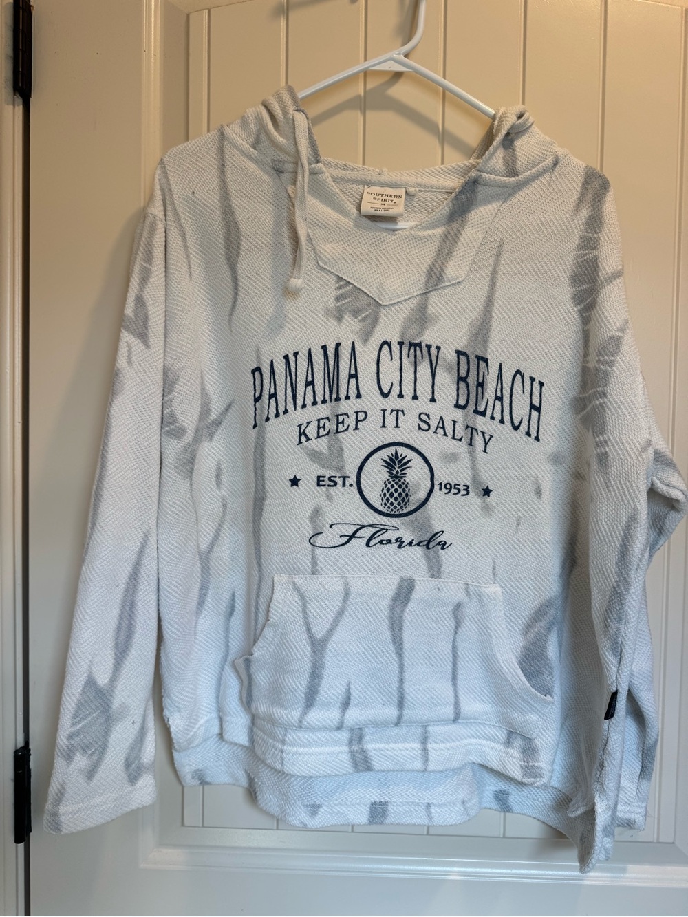 Panama City Beach Hoodie - Light Blue & Navy